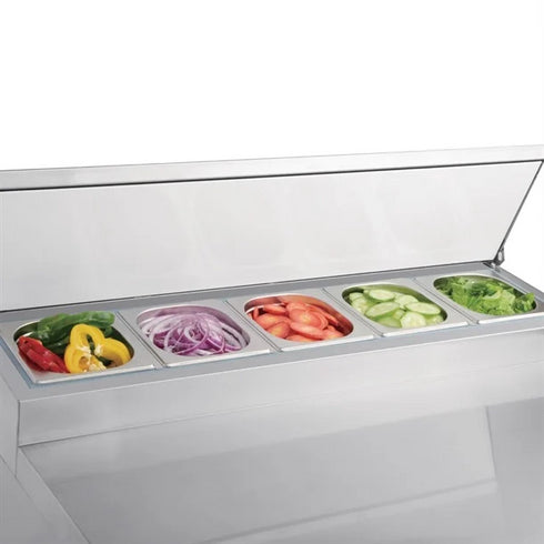 Polar G-Series 2 Door Pizza Prep Counter Fridge 254Ltr G604-A